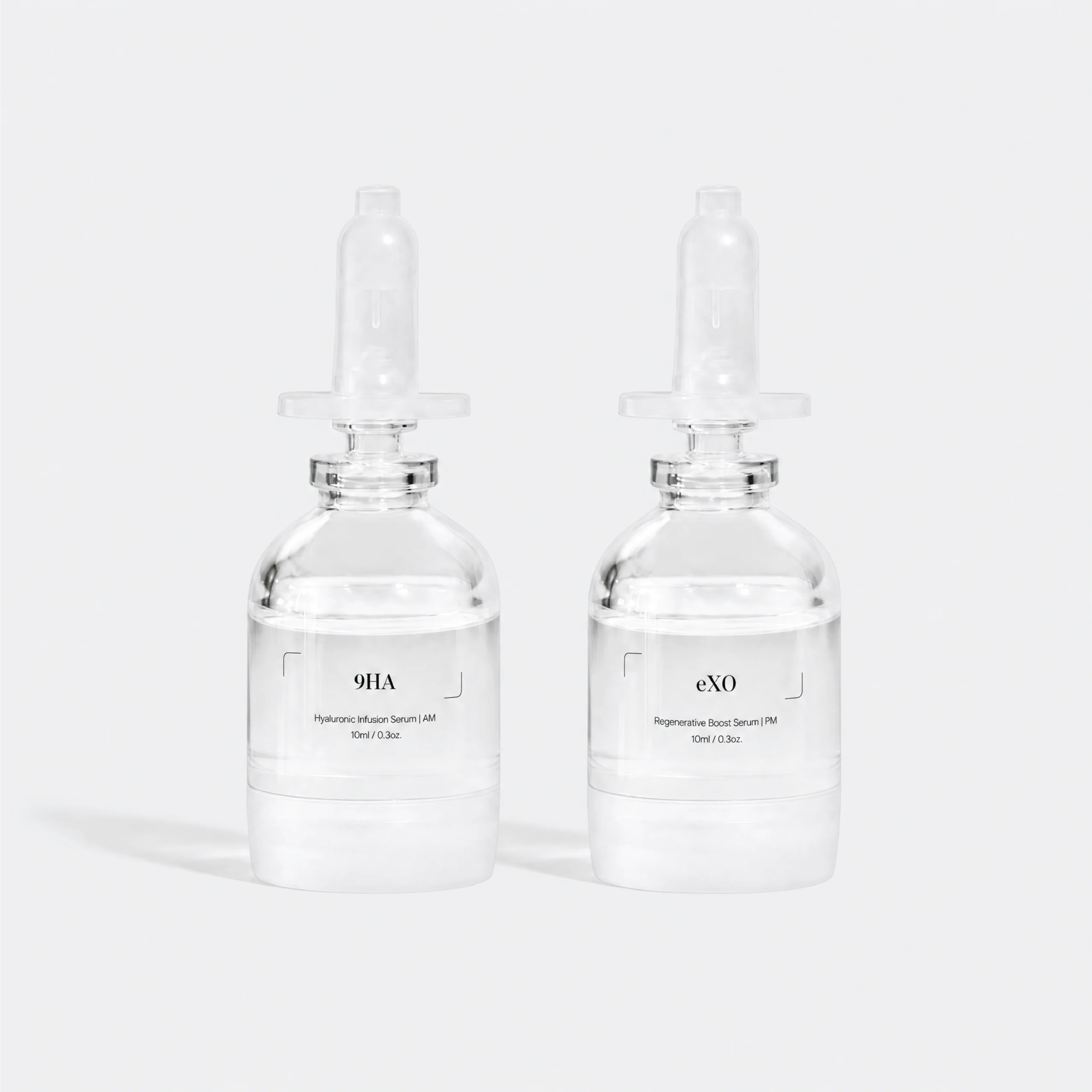 9HAᵈ Day Recondition and eXO³ Night Repair — dual-serum scar recovery system